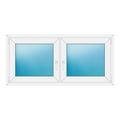 Zweiflügeliges Fenster 148x70 cm Weiß