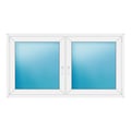 Zweiflügeliges Fenster 176x96 cm Weiß