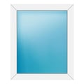 Festverglasung 80x96 cm Weiß