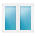 Zweiflügeliges Fenster 135x125 cm Weiß