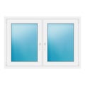 Zweiflügeliges Fenster 140x95 cm Weiß