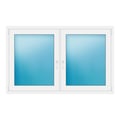 Zweiflügeliges Fenster 164x103 cm Weiß