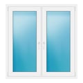 Zweiflügeliges Fenster 130x136 cm Weiß