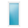Festverglasung 62x126 cm Weiß