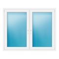 Zweiflügeliges Fenster 163x132 cm Weiß