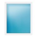 Festverglasung 112x135 cm Weiß
