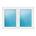 Zweiflügeliges Fenster 154x108 cm Weiß