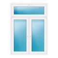 Zweiflügeliges Fenster 130x180 cm Weiß