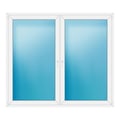 Zweiflügeliges Fenster 206x180 cm Weiß