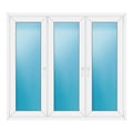 Dreiflügeliges Fenster 168x150 cm Weiß