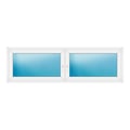 Zweiflügeliges Fenster 234x72 cm Weiß