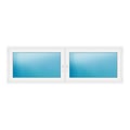 Zweiflügeliges Fenster 236x76 cm Weiß
