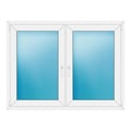 Zweiflügeliges Fenster 148x112 cm Weiß