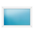 Festverglasung 112x76 cm Weiß