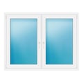 Zweiflügeliges Fenster 156x121 cm Weiß