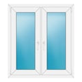 Zweiflügeliges Fenster 102x114 cm Weiß