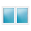 Zweiflügeliges Fenster 185x125 cm Weiß