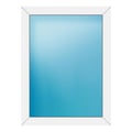Festverglasung 86x114 cm Weiß