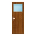 Nebeneingangstür 70x188 cm Golden Oak genarbt 1/3 Glas