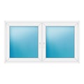 Zweiflügeliges Fenster 178x100 cm Weiß
