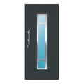 Aluminium Haustür 94x208 cm Anthrazitgrau RAL 7016 Prezo Top 01 