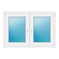 Zweiflügeliges Fenster 118x82 cm Weiß