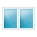 Zweiflügeliges Fenster 208x148 cm Weiß