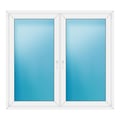 Zweiflügeliges Fenster 166x152 cm Weiß
