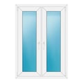 Zweiflügeliges Fenster 94x134 cm Weiß