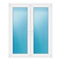 Zweiflügeliges Fenster 130x162 cm Weiß