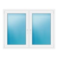 Zweiflügeliges Fenster 150x115 cm Weiß
