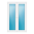 Zweiflügeliges Fenster 114x176 cm Weiß