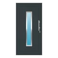 Aluminium Haustür 100x200 cm Anthrazitgrau RAL 7016 Prezo Top 05 