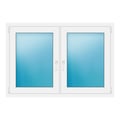 Zweiflügeliges Fenster 140x96 cm Weiß