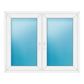 Zweiflügeliges Fenster 140x114 cm Weiß