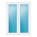 Zweiflügeliges Fenster 128x174 cm Weiß