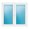 Zweiflügeliges Fenster 140x130 cm Weiß