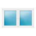 Zweiflügeliges Fenster 170x104 cm Weiß
