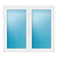 Zweiflügeliges Fenster 163x147 cm Weiß