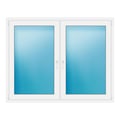 Zweiflügeliges Fenster 167x131,5 cm Weiß