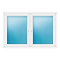 Zweiflügeliges Fenster 170x114 cm Weiß