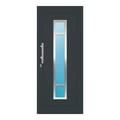 Aluminium Haustür 90x210 cm Anthrazitgrau RAL 7016 Prezo Top 01 