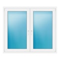 Zweiflügeliges Fenster 150x130 cm Weiß