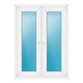 Zweiflügeliges Fenster 92x126 cm Weiß