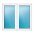 Zweiflügeliges Fenster 150x138 cm Weiß
