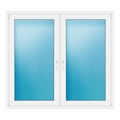 Zweiflügeliges Fenster 163x148 cm Weiß