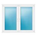 Zweiflügeliges Fenster 148x128 cm Weiß
