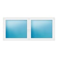 Zweiflügeliges Fenster 238x108 cm Weiß