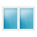 Zweiflügeliges Fenster 226x166 cm Weiß