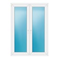 Zweiflügeliges Fenster 124x174 cm Weiß